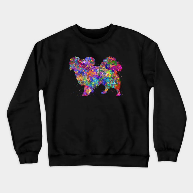 Papillon dog Crewneck Sweatshirt by Yahya Art